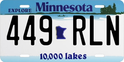 MN license plate 449RLN
