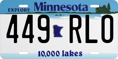 MN license plate 449RLO