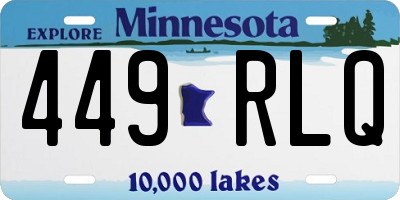 MN license plate 449RLQ
