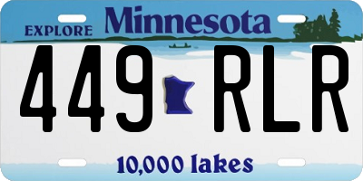 MN license plate 449RLR