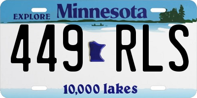 MN license plate 449RLS