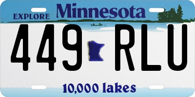 MN license plate 449RLU