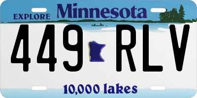 MN license plate 449RLV