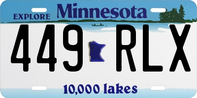 MN license plate 449RLX