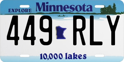 MN license plate 449RLY