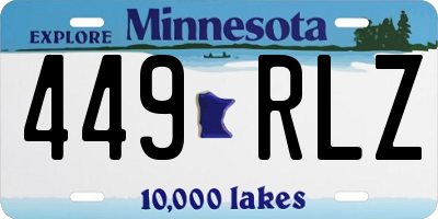 MN license plate 449RLZ