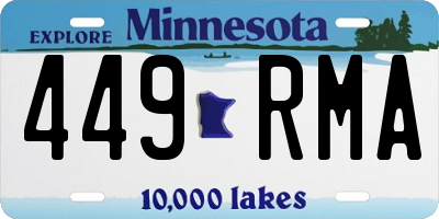 MN license plate 449RMA
