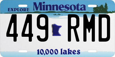 MN license plate 449RMD