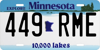 MN license plate 449RME
