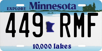 MN license plate 449RMF