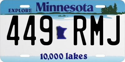 MN license plate 449RMJ