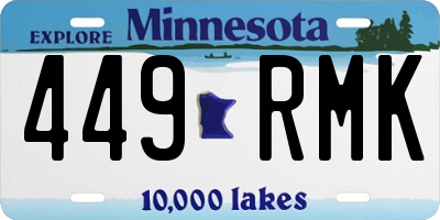 MN license plate 449RMK