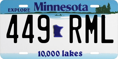 MN license plate 449RML