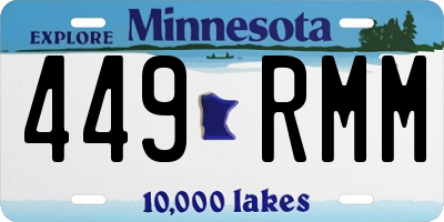 MN license plate 449RMM