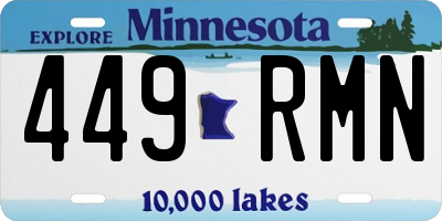 MN license plate 449RMN