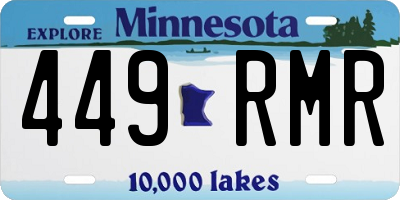 MN license plate 449RMR