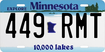 MN license plate 449RMT