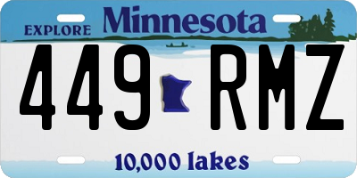MN license plate 449RMZ
