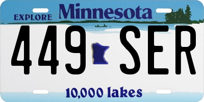 MN license plate 449SER