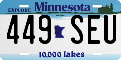 MN license plate 449SEU