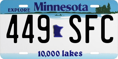 MN license plate 449SFC