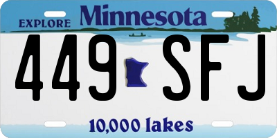 MN license plate 449SFJ