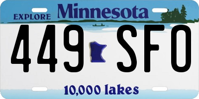MN license plate 449SFO