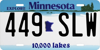 MN license plate 449SLW