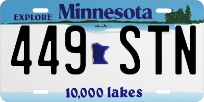 MN license plate 449STN