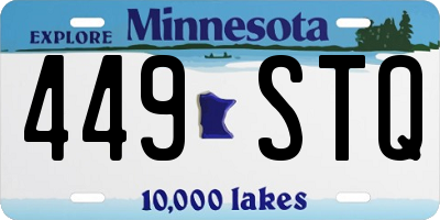 MN license plate 449STQ