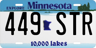 MN license plate 449STR
