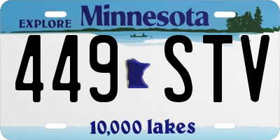 MN license plate 449STV
