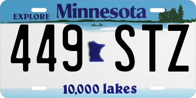 MN license plate 449STZ
