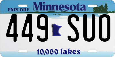 MN license plate 449SUO