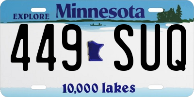 MN license plate 449SUQ