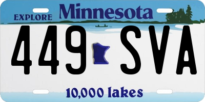 MN license plate 449SVA