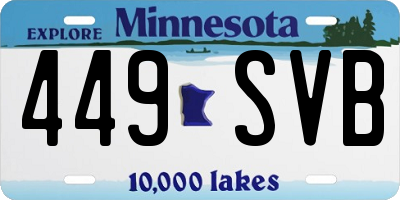 MN license plate 449SVB