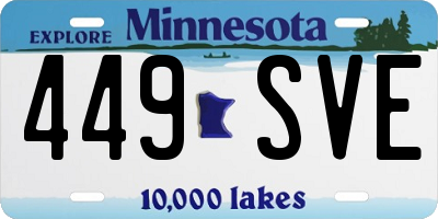 MN license plate 449SVE