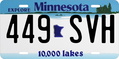 MN license plate 449SVH