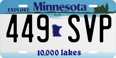 MN license plate 449SVP