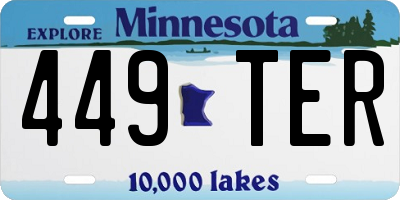 MN license plate 449TER