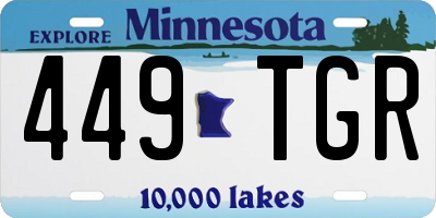 MN license plate 449TGR