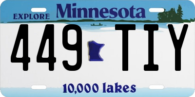 MN license plate 449TIY