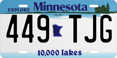 MN license plate 449TJG