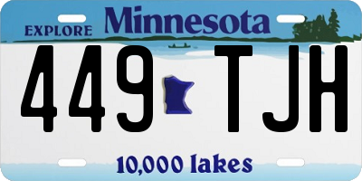 MN license plate 449TJH