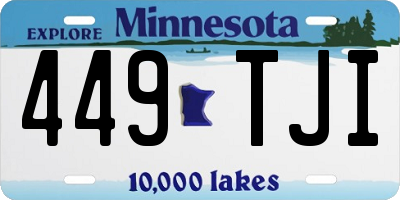 MN license plate 449TJI
