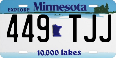 MN license plate 449TJJ