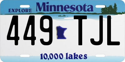 MN license plate 449TJL