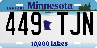 MN license plate 449TJN