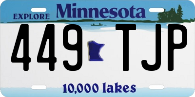 MN license plate 449TJP